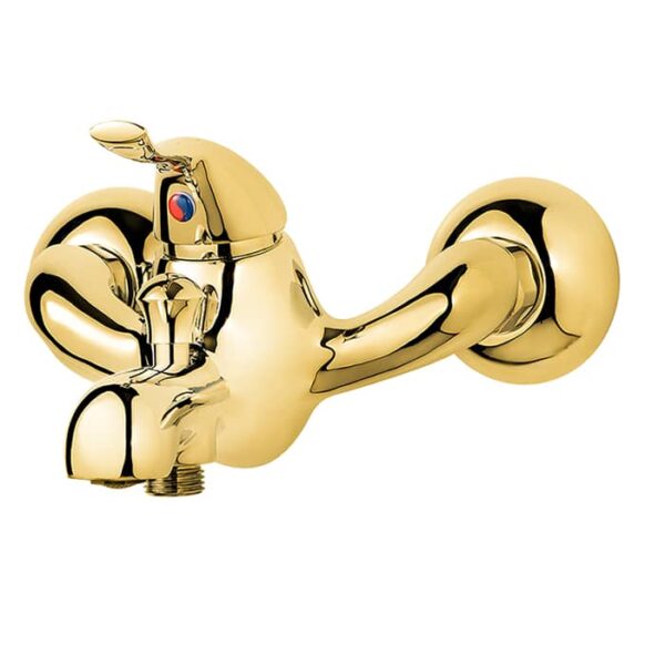 شیر حمام اهرمی کاویان مدل بیتا رنگ طلایی