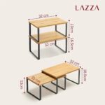 شلف چوبی دوطبقه چند حالته برند لازا مدل KT-SH-02-WD - تصویر 2