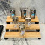 شلف چوبی نظم دهنده ادویه 3 طبقه برند لازا مدل KT-SP-05-03-WD - تصویر 6