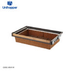 سبد حصیری ریلی داخل کمد لباس یونی هوپر کد WS4141 با فرانت چوبی