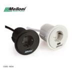 پریز توکار گرد سیمپل ملونی کد Melloni 10034